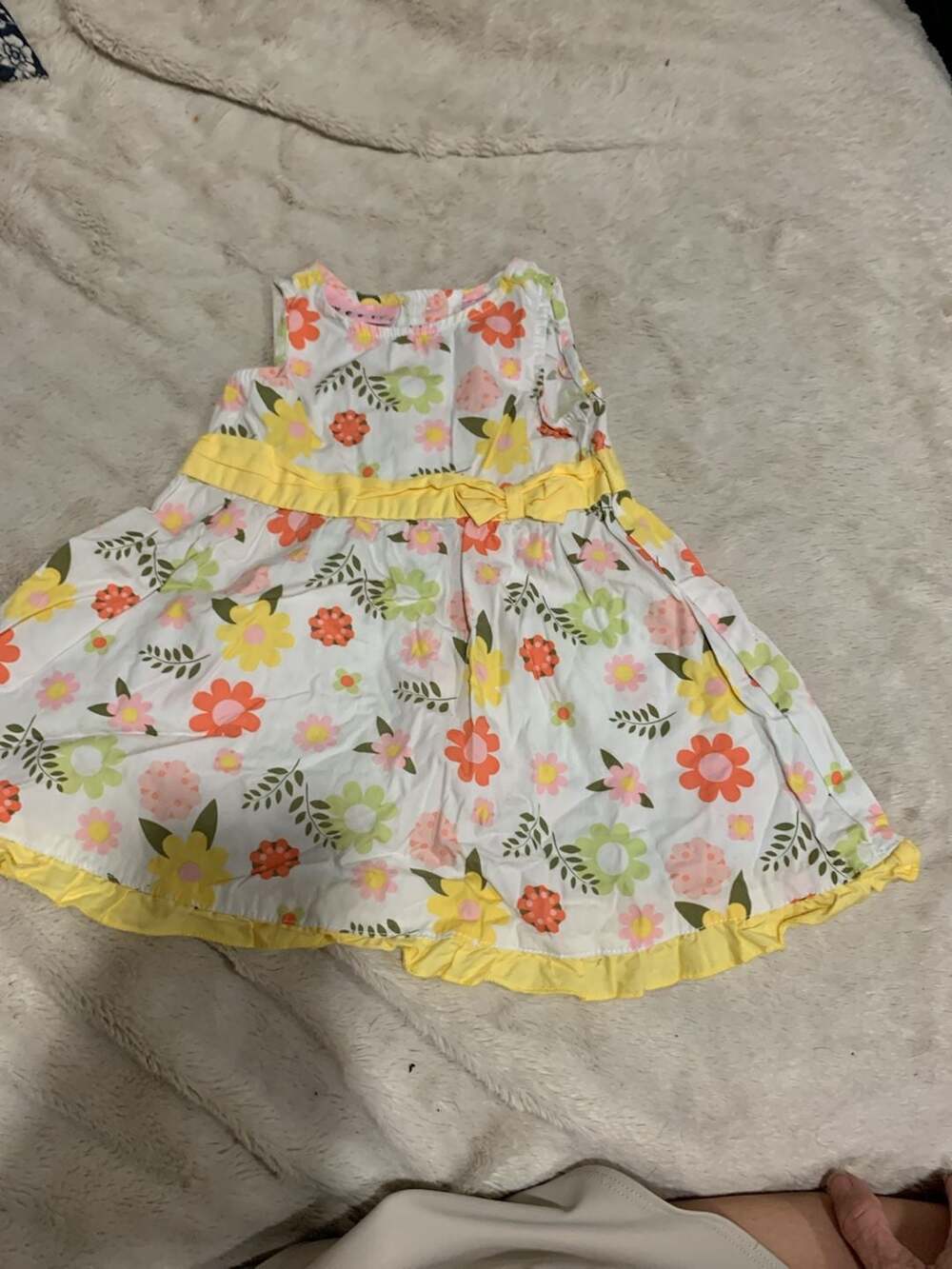 Vintage Floral Baby Dress, 60s Mod Frock, Pink Ric Rac Trim - ,